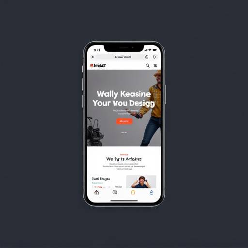 A mobile phone displaying a responsive website, highlighting the importance of mobile accessibility.