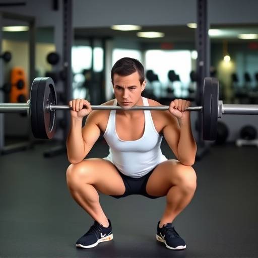 Demonstration of proper squat form